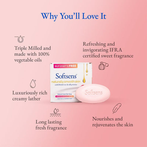 Softsens Naturally Smooth Skin Cream Bar Soap